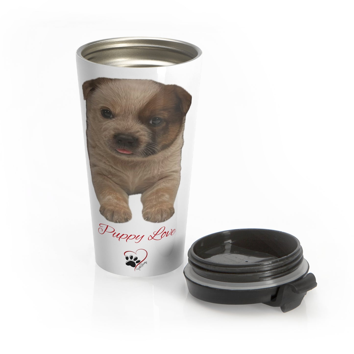 Puppy Love Stainless Steel Travel Mug