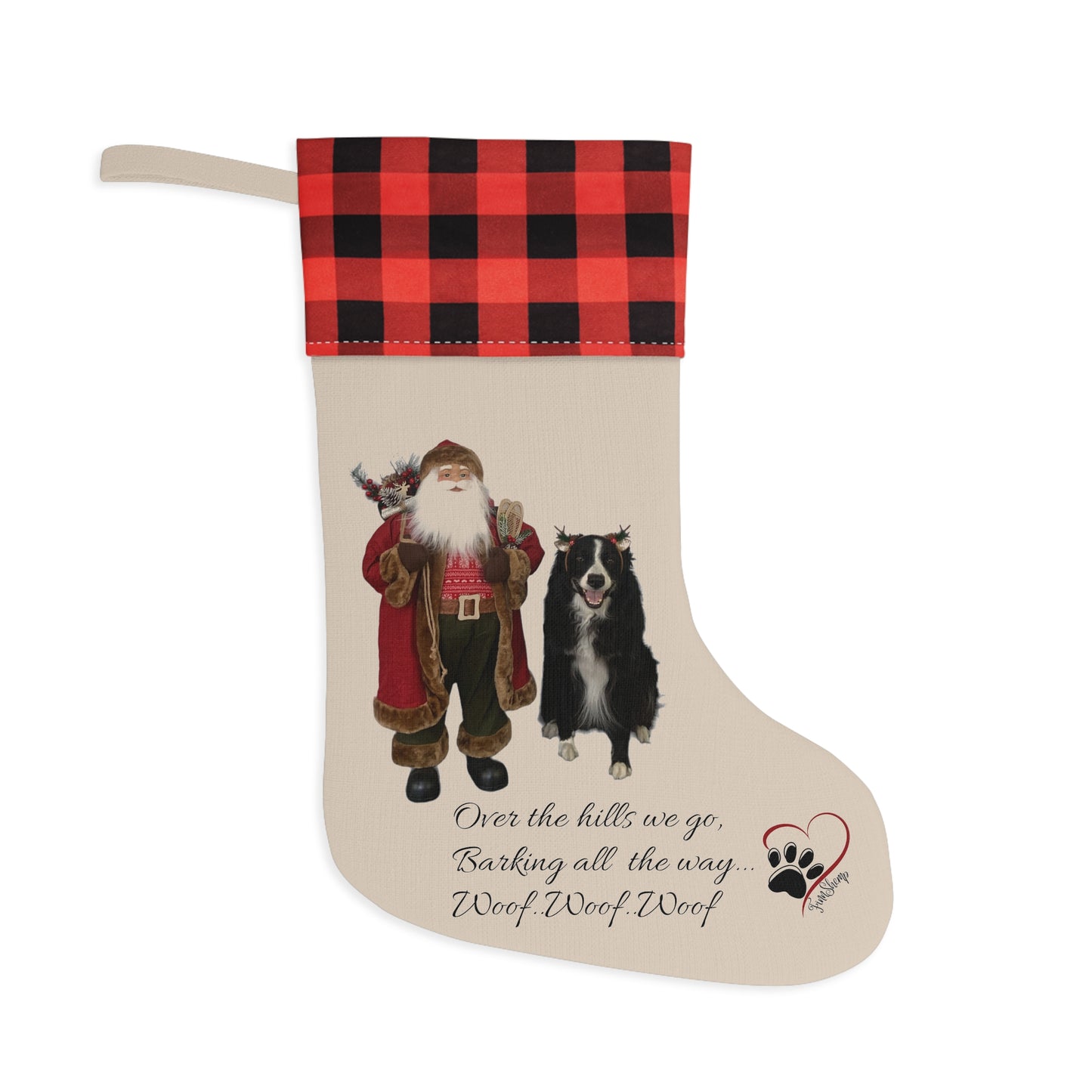 Over the hills we go Christmas Stocking