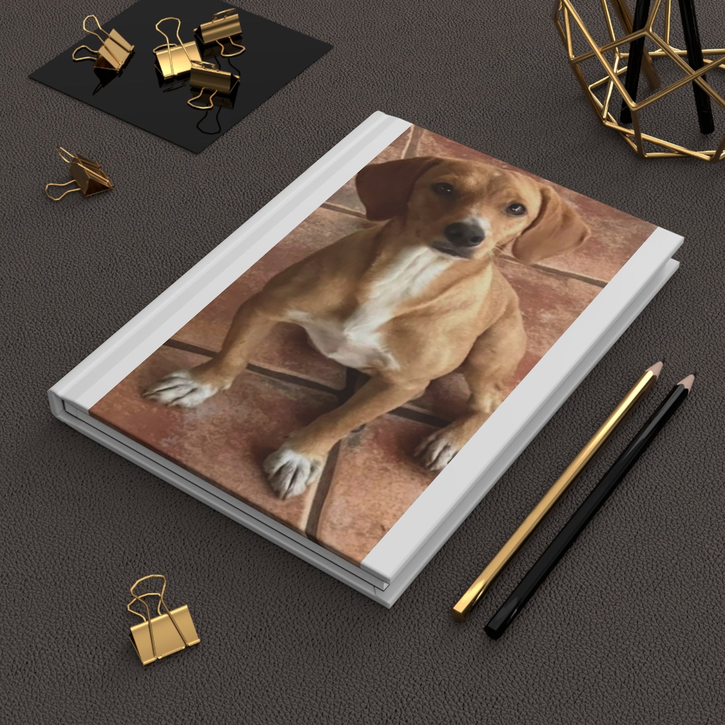 Gold Dog Hardcover Journal Matte