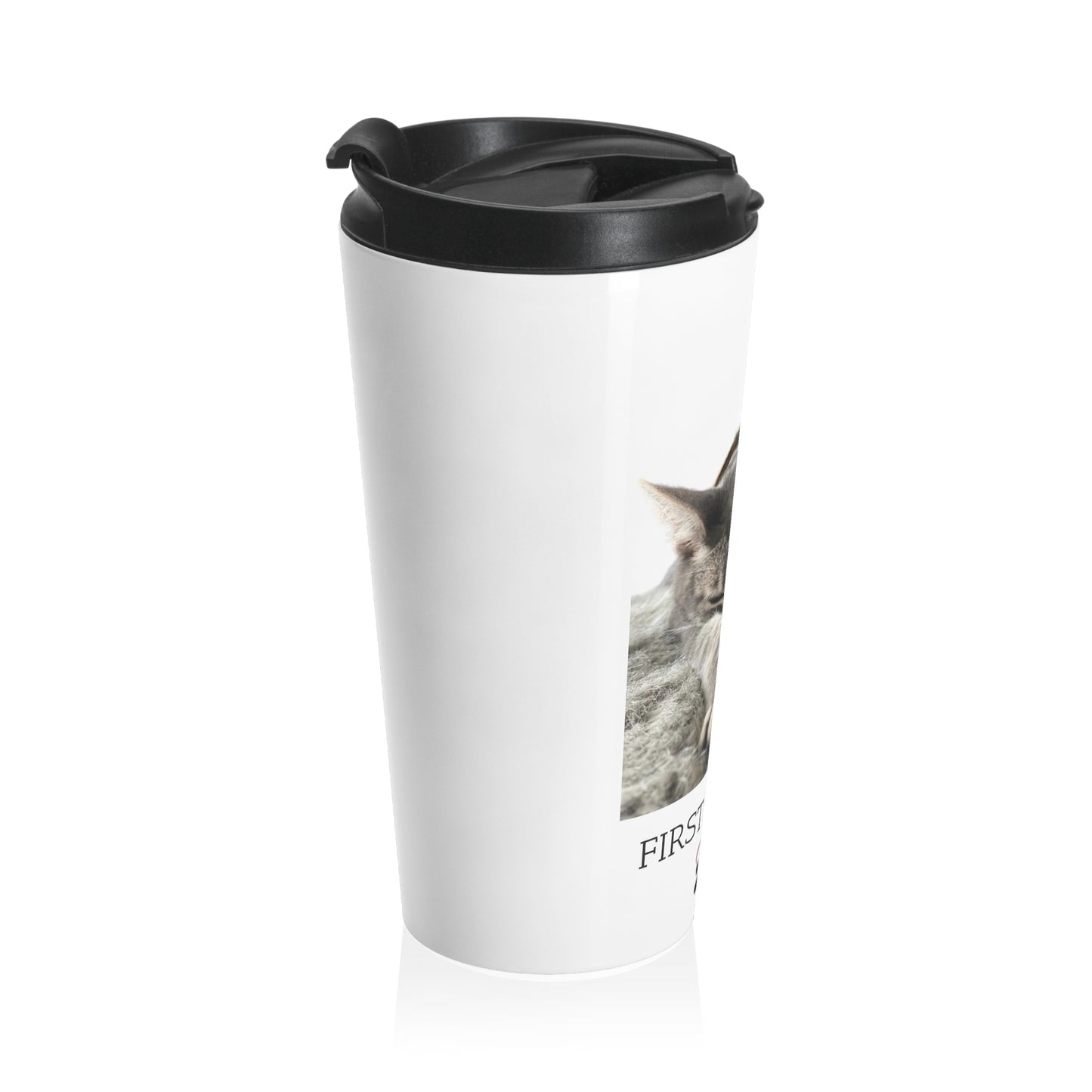 First Coffee Stainless Steel Travel Mug